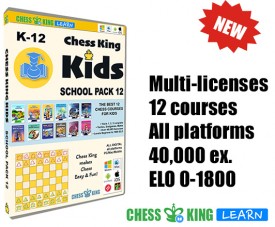 Chess King Kids School Pack – 12 Courses MULTIUSERS