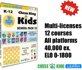 Chess King Kids School Pack – 12 Courses MULTIUSERS