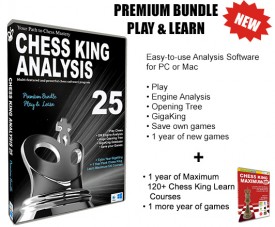 Chess King Analysis  25 for PC or Mac Premium Bundle Play & Learn (Download)